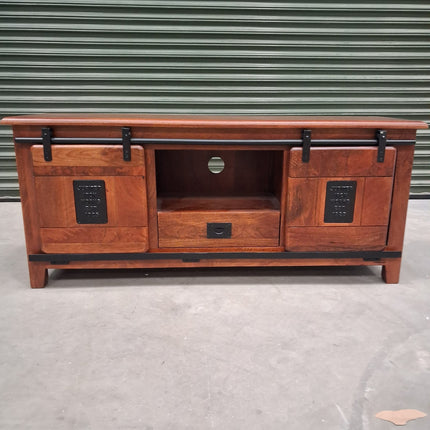 Jupiter Small TV Mango Wood Cabinet - Ex Display