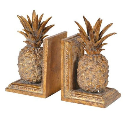Golden Pineapple Bookends