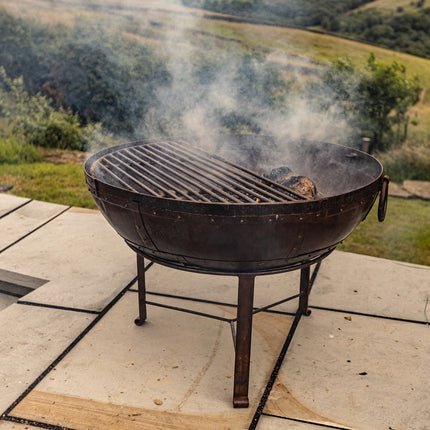 Kadhai Firepit Outdoor BBQ Pot with Stand - Clearance
