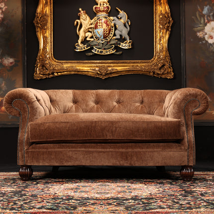 Knightsbridge Tetrad Snuggler Sofa in Vintage Cinnamon