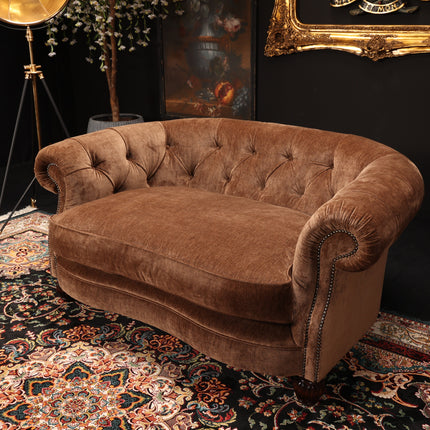 Knightsbridge Tetrad Snuggler Sofa in Vintage Cinnamon