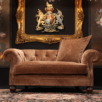 Knightsbridge Tetrad Snuggler Sofa in Vintage Cinnamon