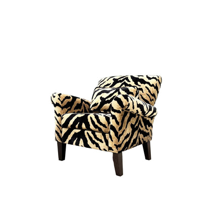 Knightsbridge Armchair in Zebra Cream Velvet