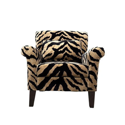 Knightsbridge Armchair in Zebra Cream Velvet