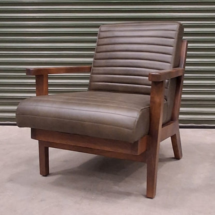 Kodu Chair in Dark Green Leather - Factory Seconds