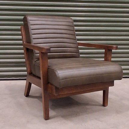 Kodu Chair in Dark Green Leather - Factory Seconds