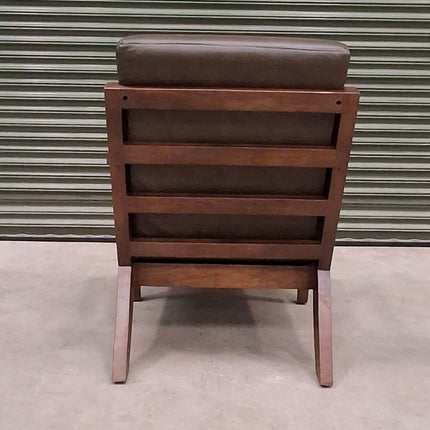 Kodu Chair in Dark Green Leather - Factory Seconds