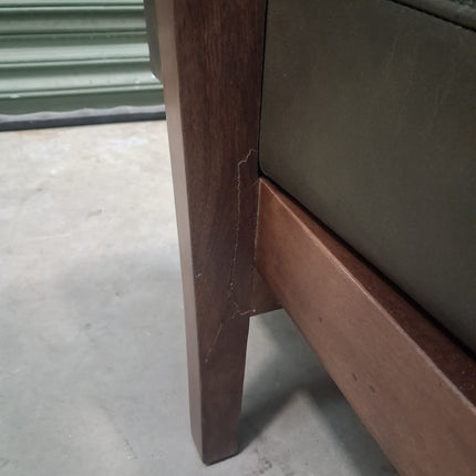 Kodu Chair in Dark Green Leather - Factory Seconds