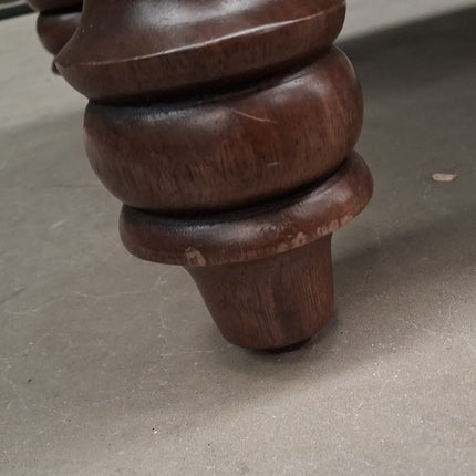 Kodu Dining Bench in Dark Brown Leather - Ex Display