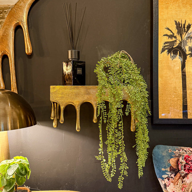 Gold maximalist  Drip Small Wall Shelf