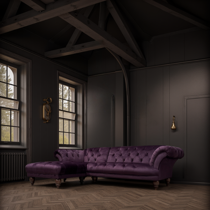 Oskar Italia Chesterfield in Plush Velvet