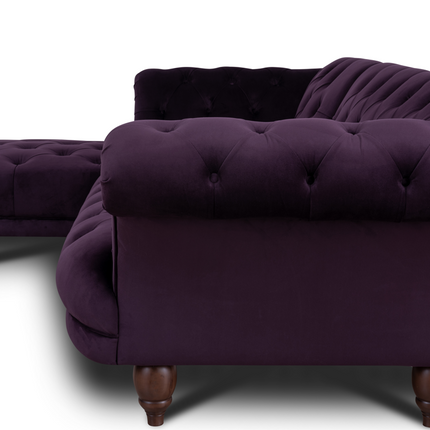 Oskar Italia Chesterfield in Plush Velvet