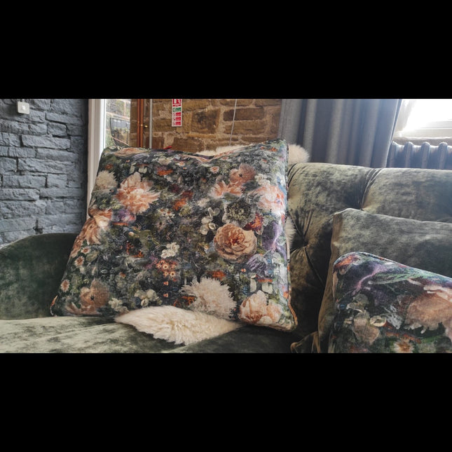 Feather Cushion Royal Garden Quartz Extra Large (60 x 60cm) To Order