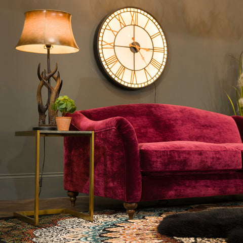 Lamour Spink & Edgar Midi 3 Seater Sofa in Orchid Ruby