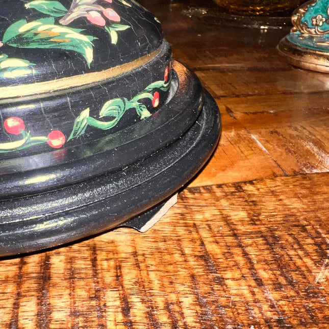 Black lyre Bird Design Table Lamp with Shade - Ex Display