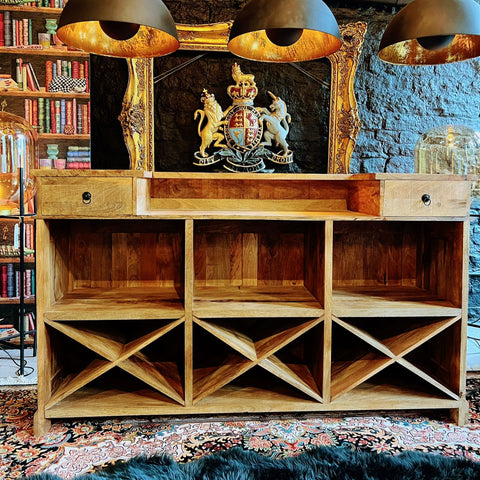Large Wooden Bar Cabinet