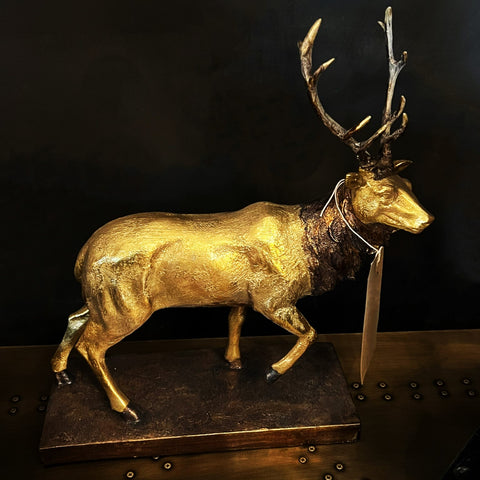 Large Gold Stag Ornament