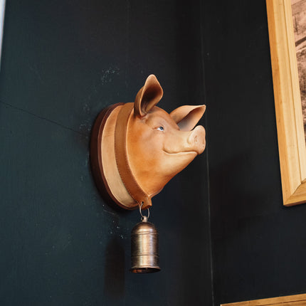 Large Pig with Bell Wall Head