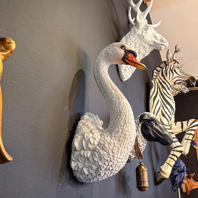 Large White Swan Wall Head