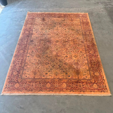 Large Distressed Doormat Yellow Rug - Ex Display