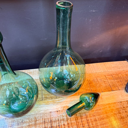 Large Empoli Style Emerald Glass