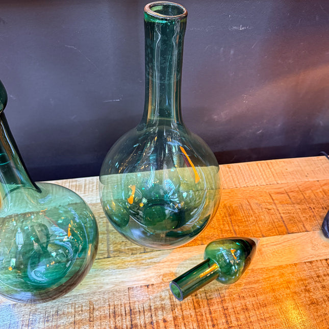 Large Empoli Style Emerald Glass