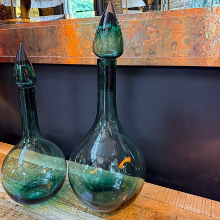 Large Empoli Style Emerald Glass