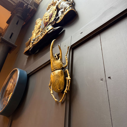 Large Gold Beetle Wall Decor
