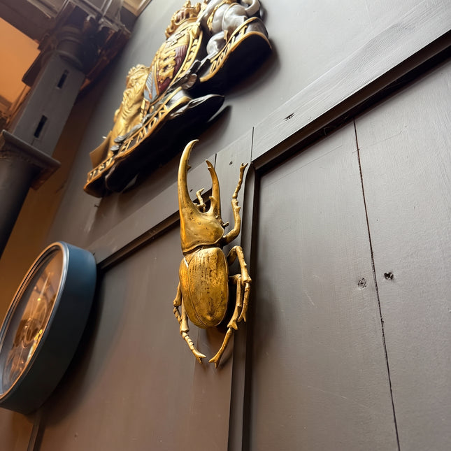 Large Gold Beetle Wall Decor