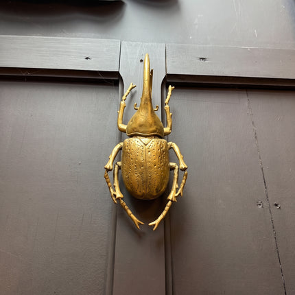 Large Gold Beetle Wall Decor