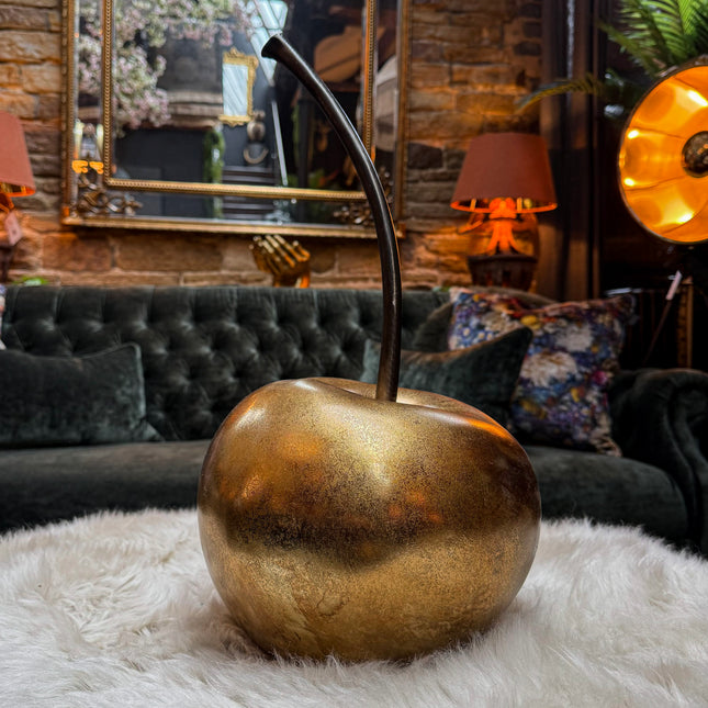 Large Golden Cherry Sculpture