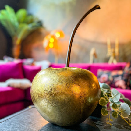 Large Golden Cherry Sculpture