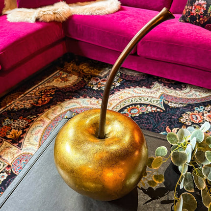 Large Golden Cherry Sculpture