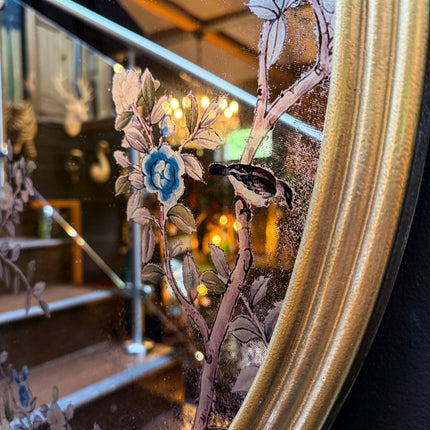 Large Oval Botanical Glass Wall Mirror - New