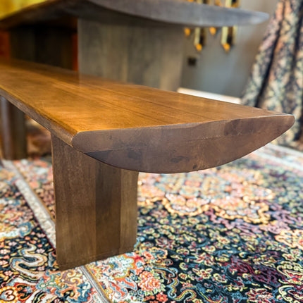 Large Wooden Ranch Dining Bench