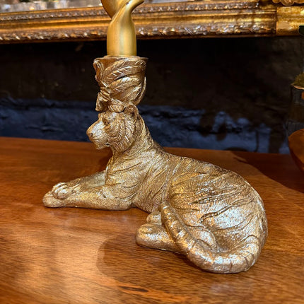 Laying Tiger Candle Holder