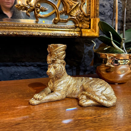 Laying Tiger Candle Holder