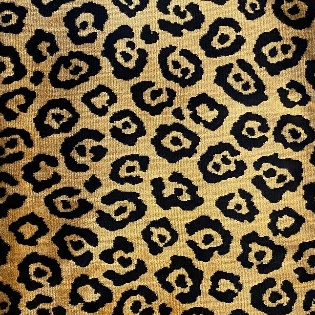 Leopard Gold Woven Fabric - New