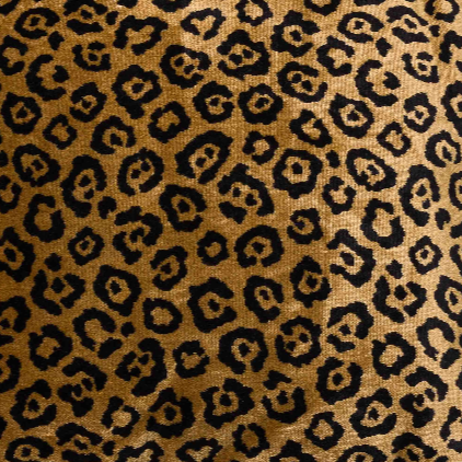 Leopard Gold Woven Fabric - New