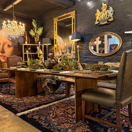 Leopard Gold Table Runner and Napkin Set