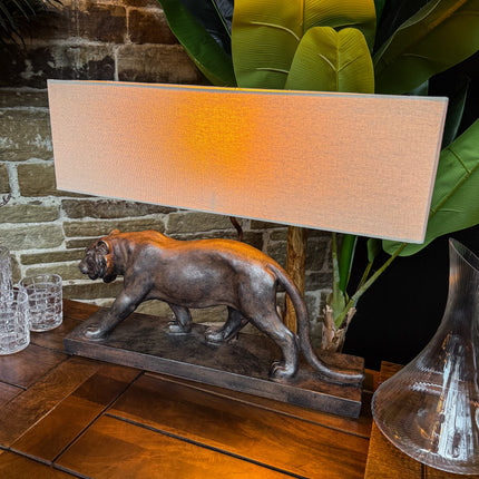 Lion Table Lamp and Shade