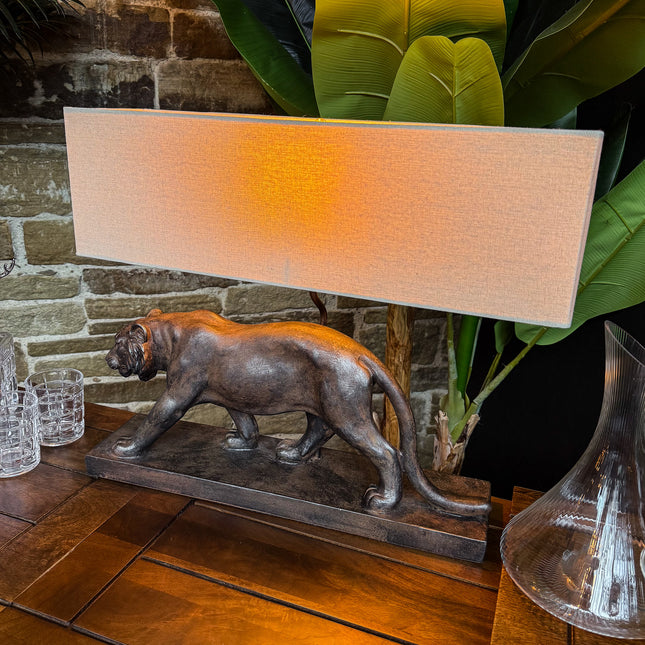 Lion Table Lamp and Shade