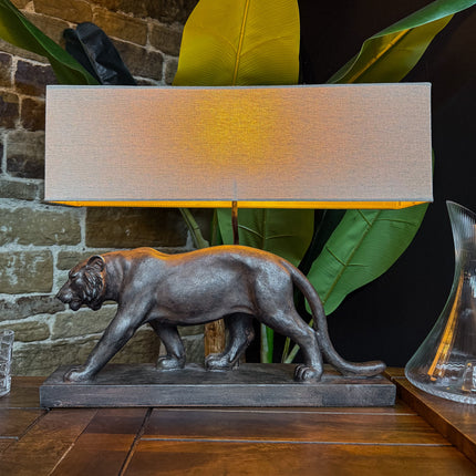 Lion Table Lamp and Shade