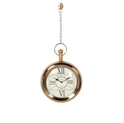 Brass Hanging Pocket Watch Wall Clock