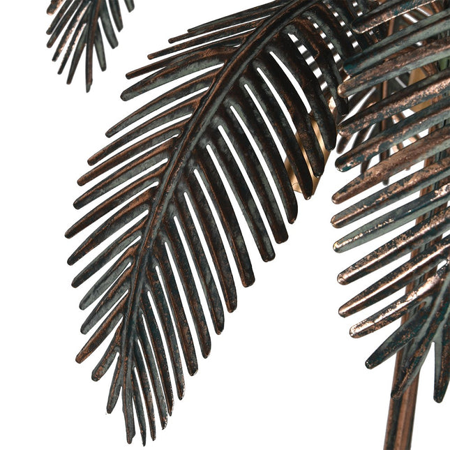 Gold Patina Palm Tree Table Lamp