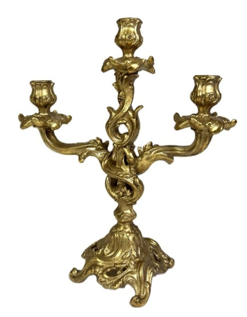Antique Gold Ornate Candelabra