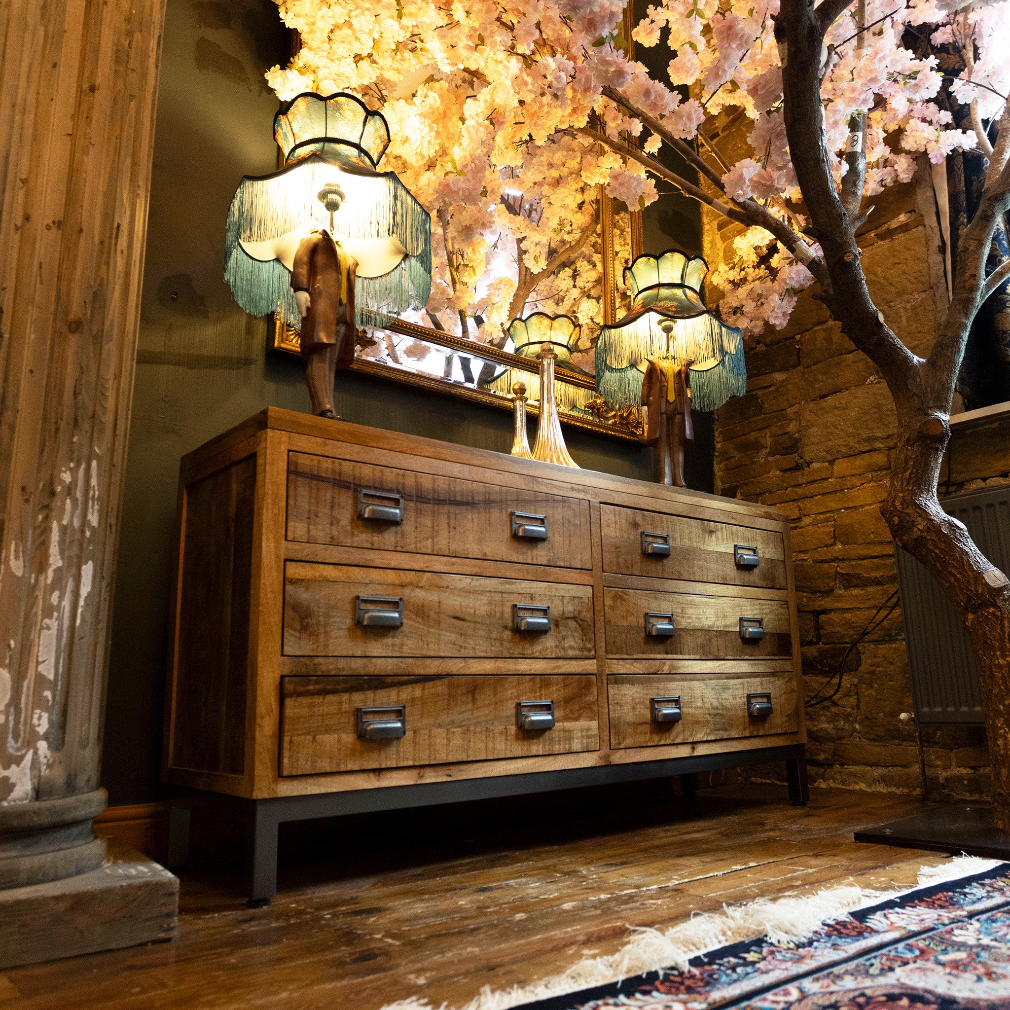 Drafton Mango Wood 6 Drawer Chest Cabinet