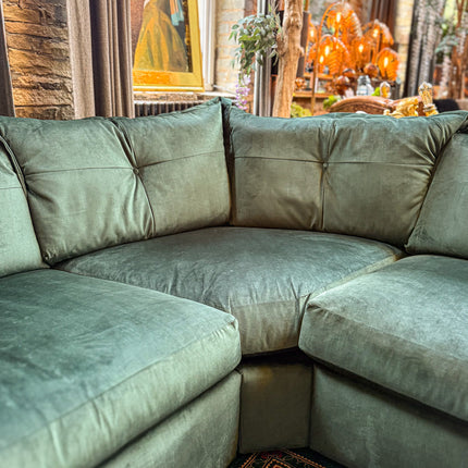 Marnie Corner Sofa in Duke Bottle Green Velvet