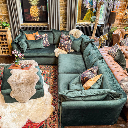 Marnie Corner Sofa in Duke Bottle Green Velvet
