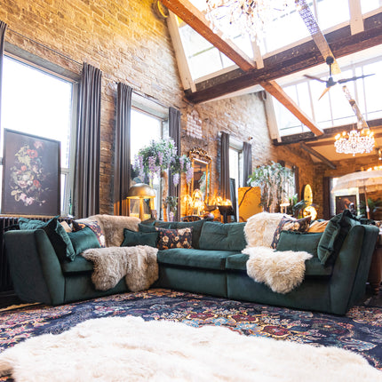 Marnie Corner Sofa in Duke Bottle Green Velvet